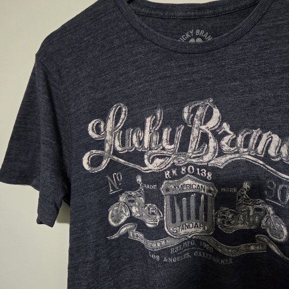 LUCKY BRAND mens blue medium tshirt - Picture 8 of 8